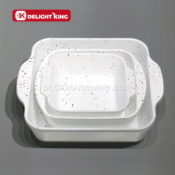 Bakeware de vidro não-vara personalizado bandeja de cozimento para forno